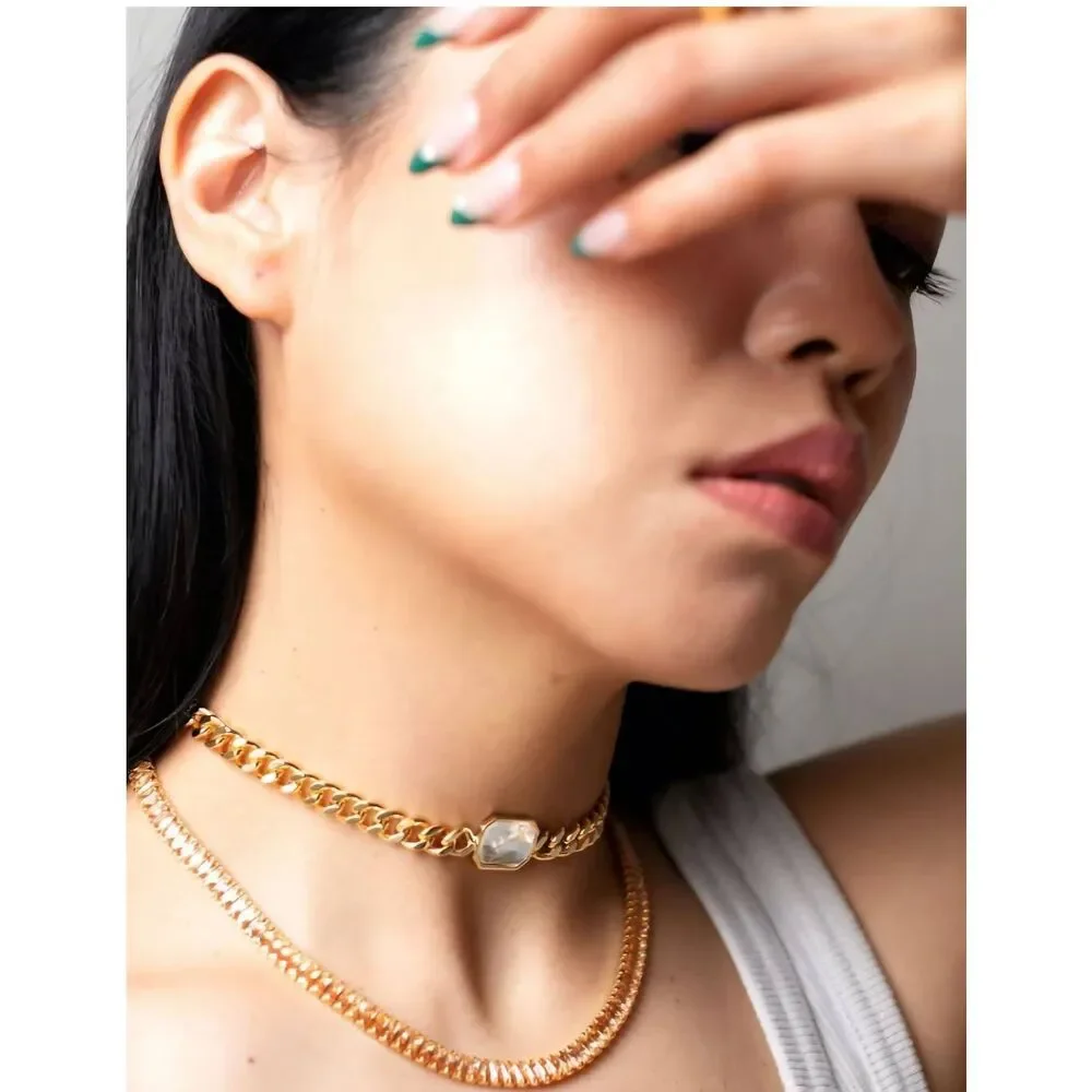 Gemelli Eternity Tennis Honey‎ Choker Necklace